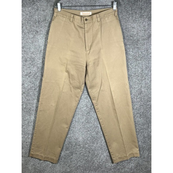 Timberland Stratham Twill Chino Pants Mens Size 34x32 Tan Straight Leg‎ Cotton - Picture 1 of 11